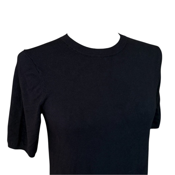 Zara Short Sleeve Knit Sweater Black Size Small #1836 - Picture 3 of 5